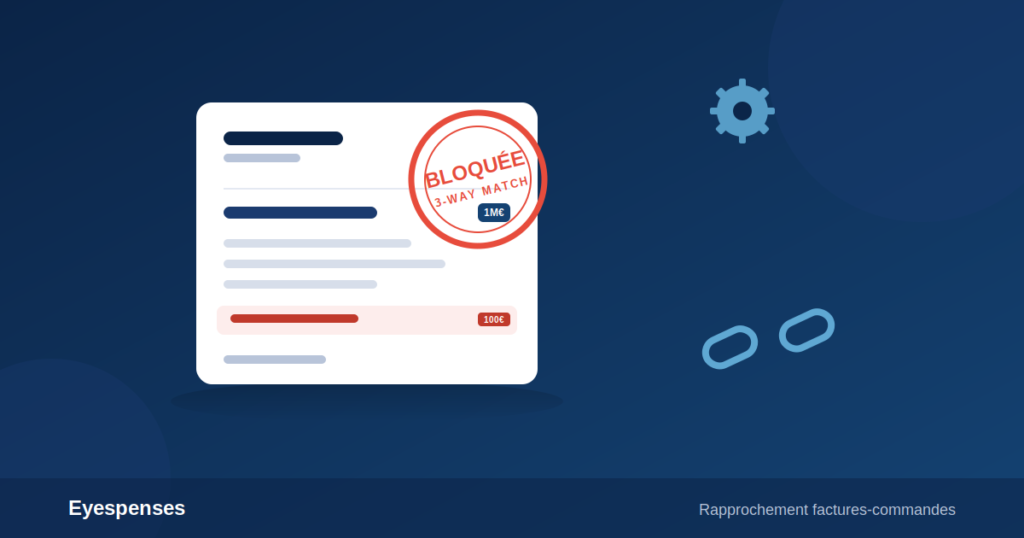 Illustration d'une facture bloquée par le contrôle 3-way matching dans un ERP
